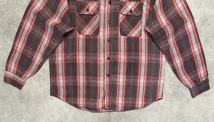 画像: 80'S FIVE BROTHER 三角タグ フランネル ワークシャツ チェック柄 USA製 (VINTAGE)