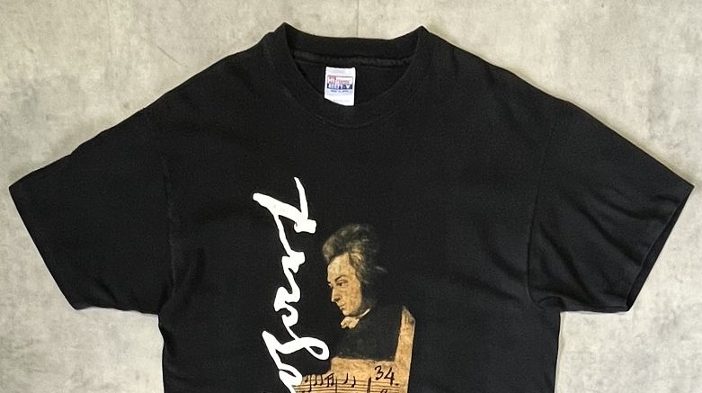 画像: 90'S MOZART シングルステッチ 両面プリント 半袖 Tシャツ ブラック USA製 (VINTAGE)