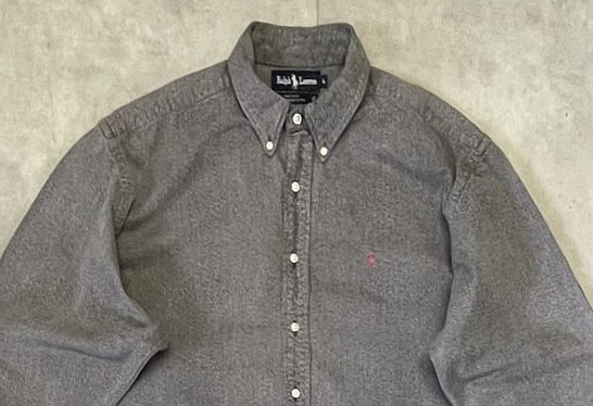 画像: 80'S RALPH LAUREN "BLACK COVERT" 長袖 BDシャツ ブラック USA製 (VINTAGE)