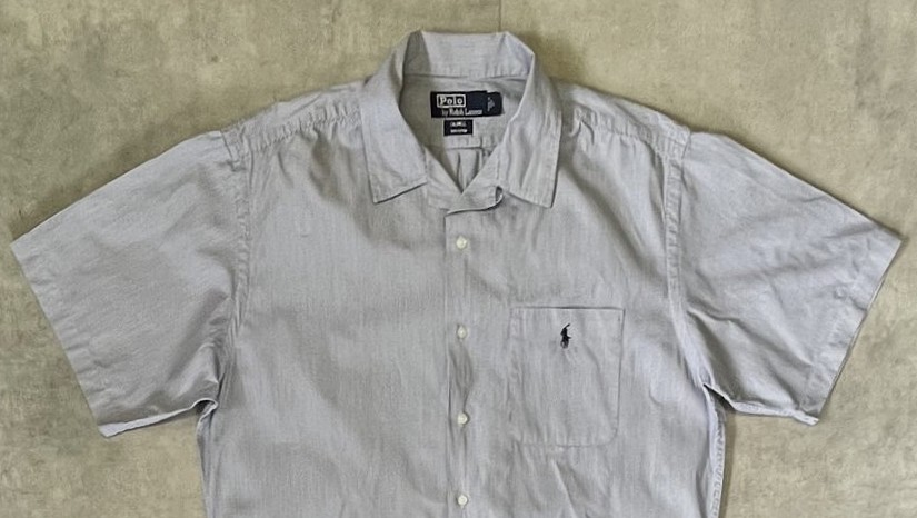 画像: 90'S RALPH LAUREN "CALDWELL" コードレーン 半袖 オープンカラーシャツ ストライプ柄 (VINTAGE)