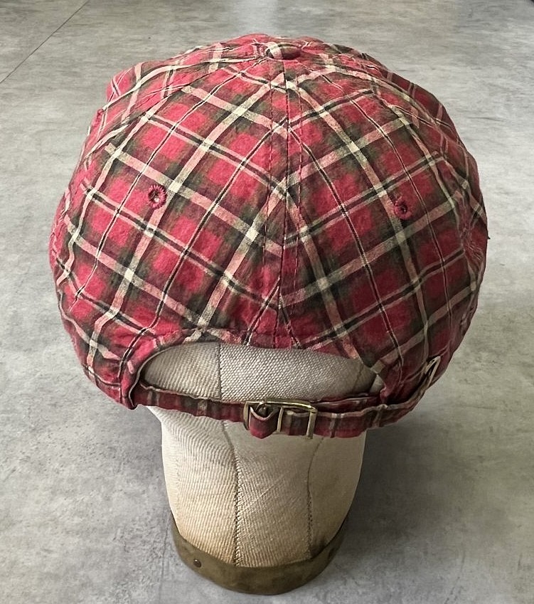 画像4: 90'S RALPH LAUREN ロゴ刺繍 ベースボールキャップ チェック柄 USA製 (VINTAGE)