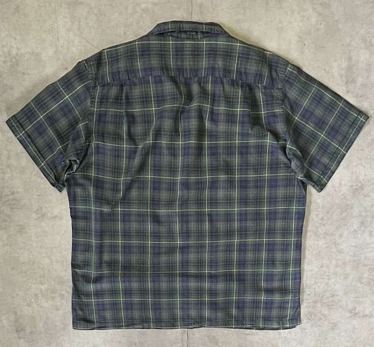 画像4: 90'S RALPH LAUREN コットン 半袖 オープンカラーシャツ チェック柄 (VINTAGE)