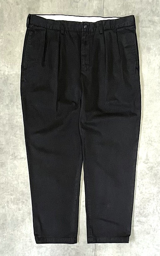 画像1: 90'S RALPH LAUREN ツープリーツ チノパンツ ブラック W38L30 (VINTAGE)