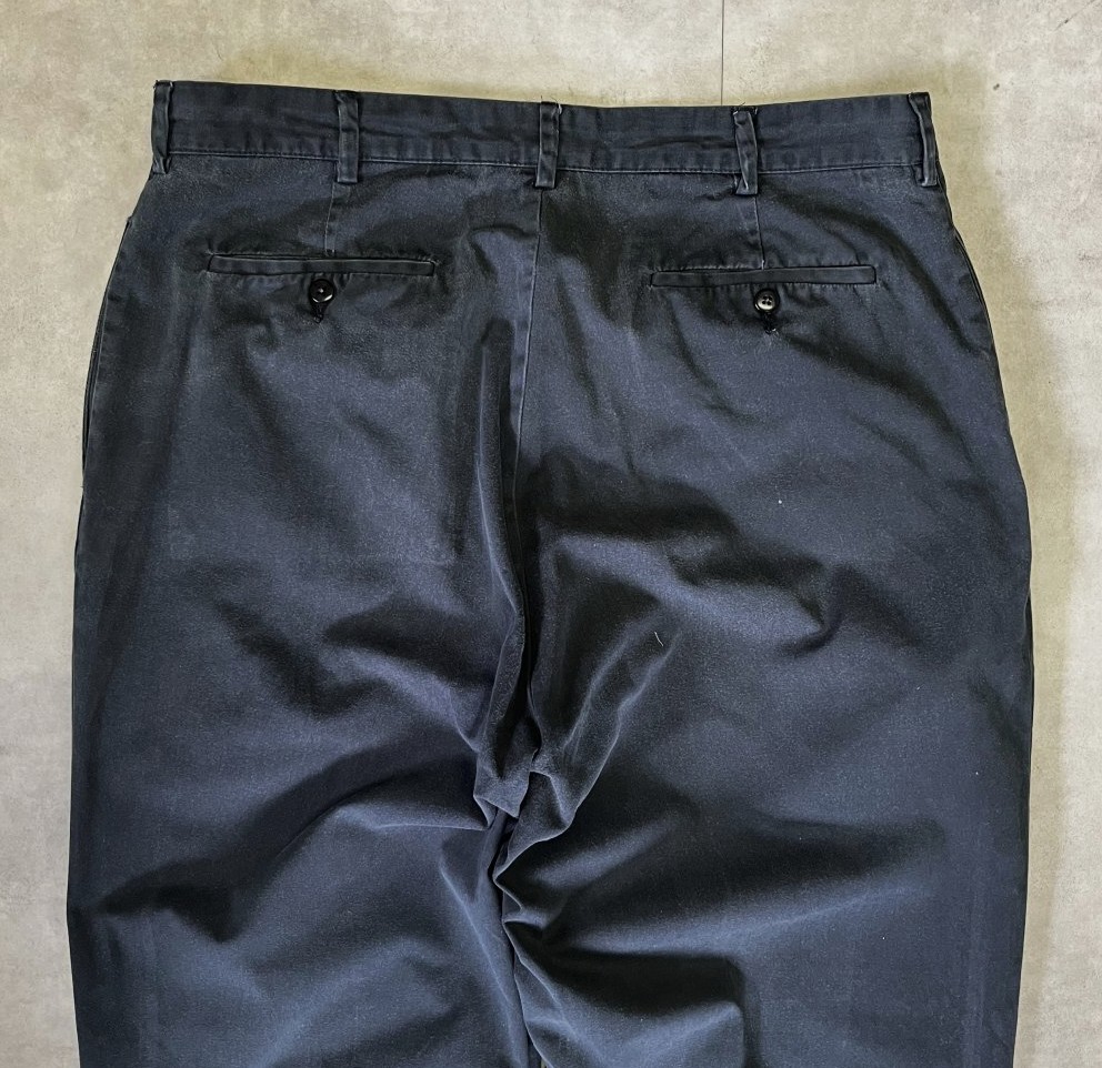 画像: 90'S RALPH LAUREN ワンプリーツ チノパンツ ブラック W36L31 (VINTAGE)