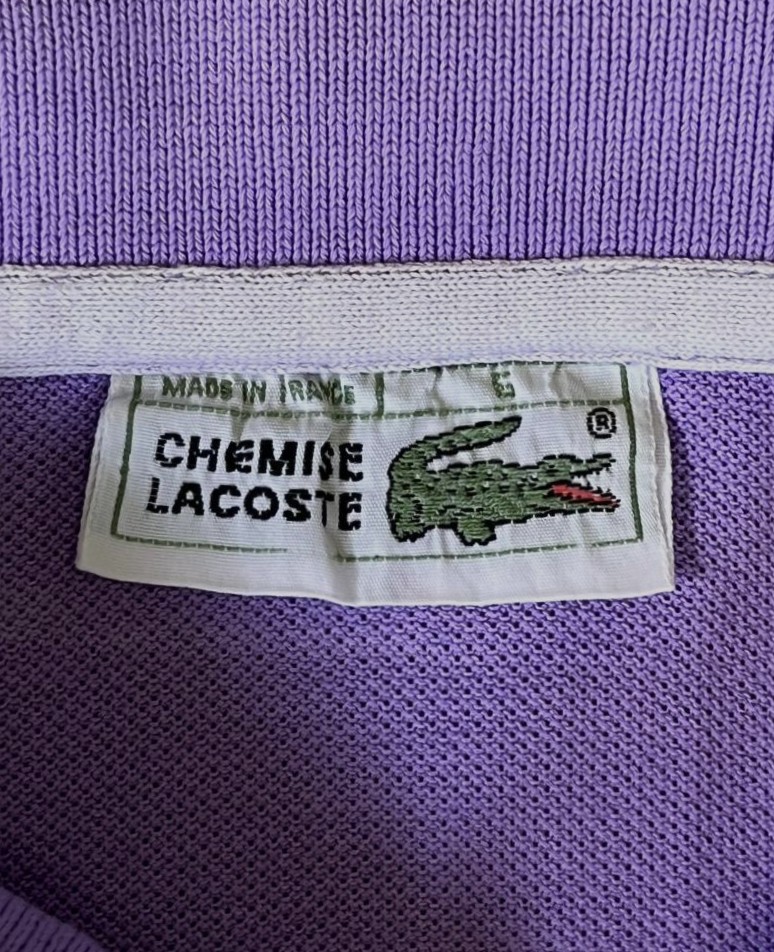 画像2: 80'S CHEMISE LACOSTE ポロシャツ ライラック フランス製 (VINTAGE)