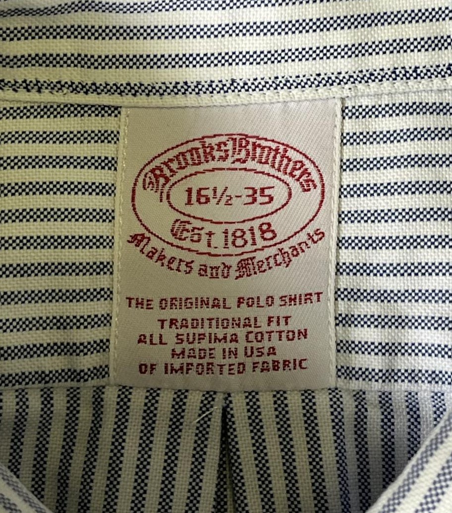 画像2: 90'S BROOKS BROTHERS オックスフォード BDシャツ ストライプ USA製 (VINTAGE)
