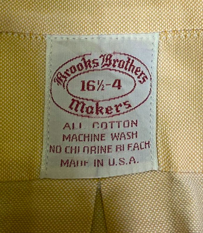 画像2: 70'S BROOKS BROTHERS "MAKERS" 6ボタン オックスフォード BDシャツ オレンジ USA製 (VINTAGE)