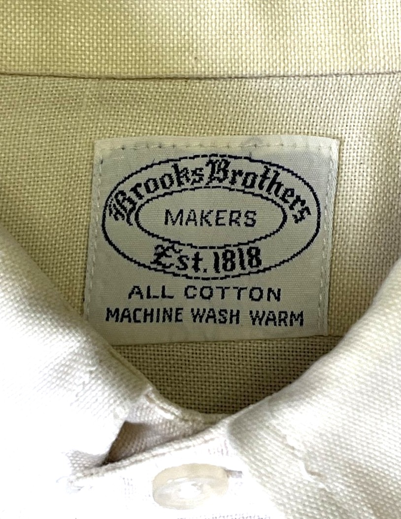 画像2: 60'S BROOKS BROTHERS "MAKERS" 6ボタン オックスフォード BDシャツ 生成り USA製 (VINTAGE)