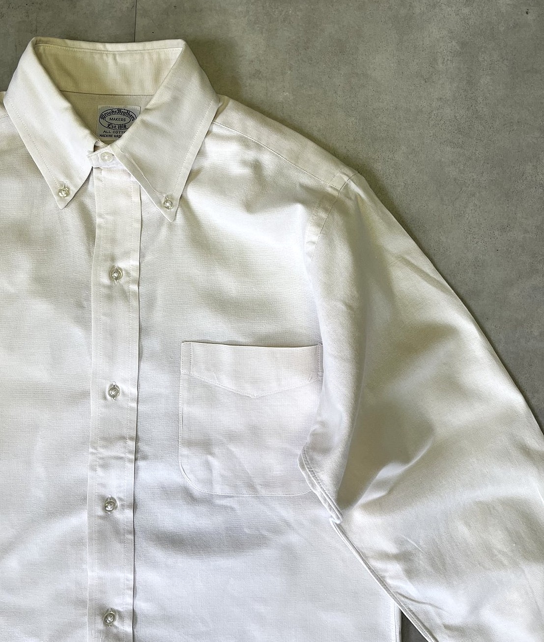 画像: 60'S BROOKS BROTHERS "MAKERS" 6ボタン オックスフォード BDシャツ 生成り USA製 (VINTAGE)