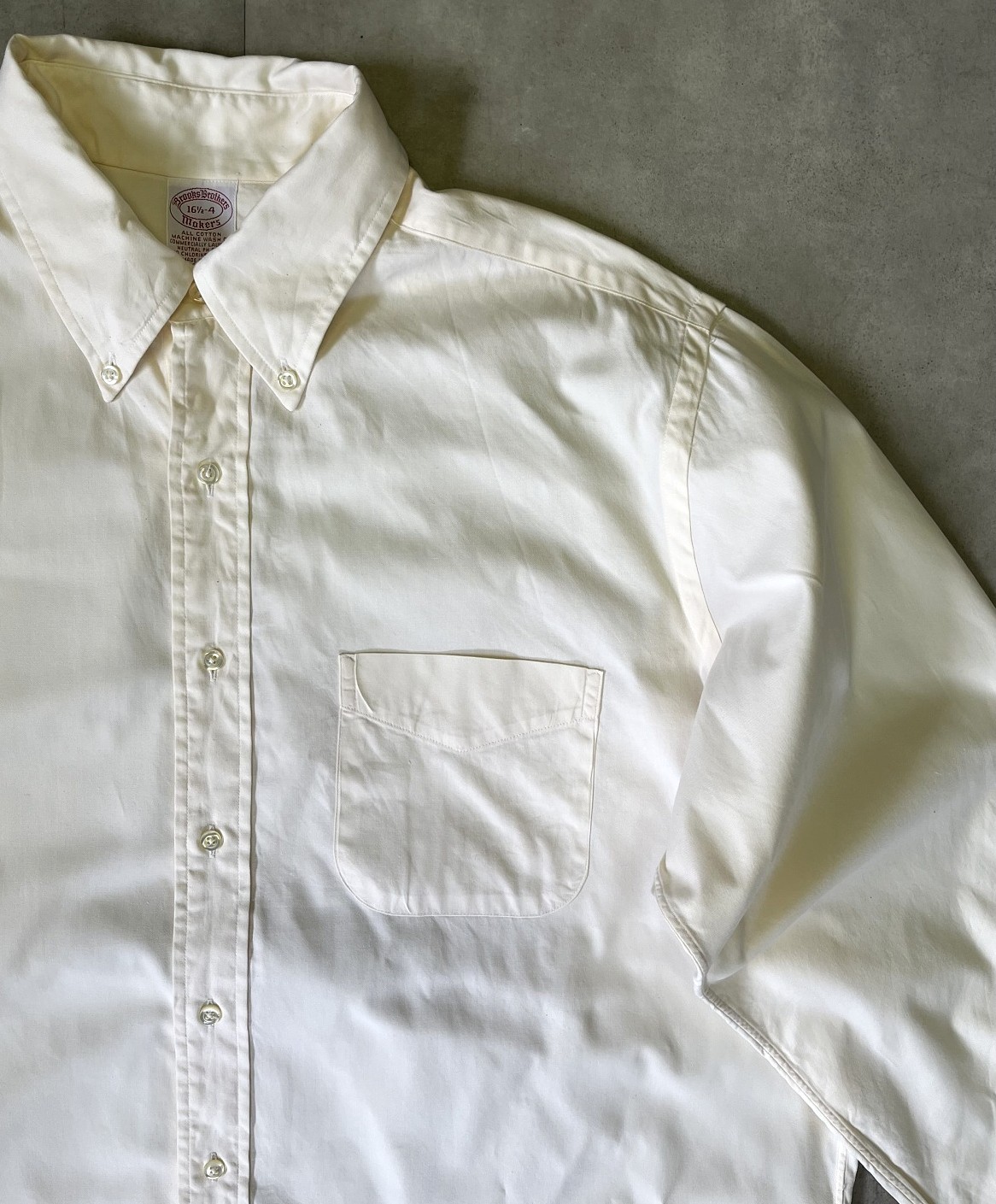 画像: 90'S BROOKS BROTHERS "MAKERS" ピンオックス BDシャツ 生成り USA製 (VINTAGE)