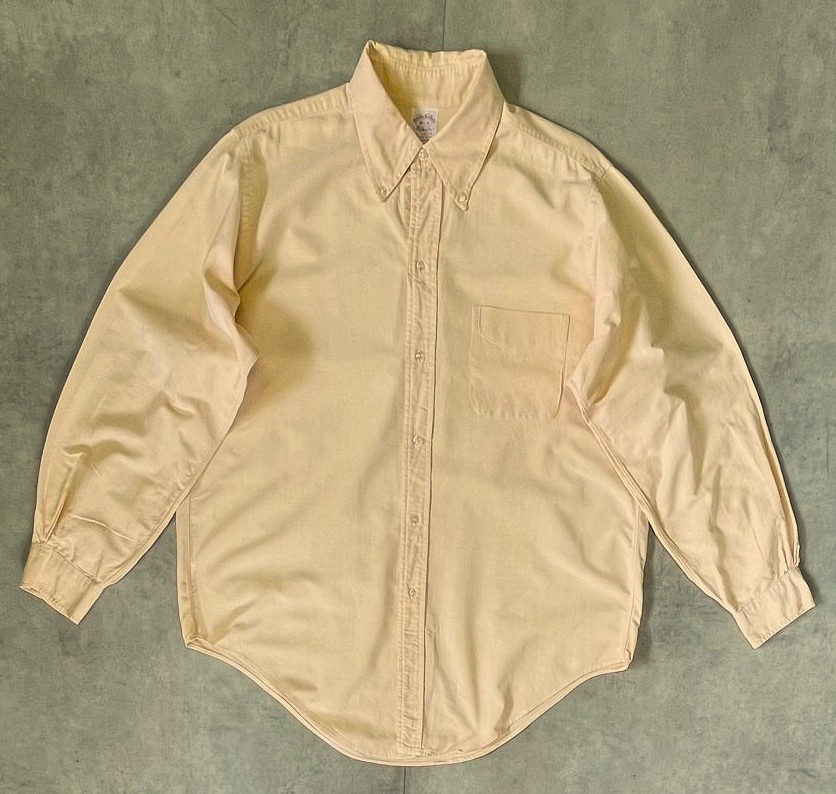 画像1: 70'S BROOKS BROTHERS "MAKERS" 6ボタン オックスフォード BDシャツ オレンジ USA製 (VINTAGE)