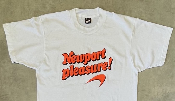画像: 90'S NEWPORT シングルステッチ 半袖 Tシャツ ホワイト USA製 (DEADSTOCK)