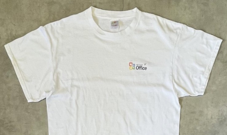 画像: 90'S MICROSOFT OFFICE 両面プリント 半袖 Tシャツ ホワイト (VINTAGE)