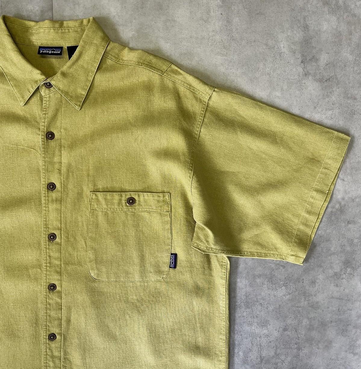 画像3: 90'S PATAGONIA ヘンプ 半袖 ACシャツ ピスタチオ 香港製 (VINTAGE)
