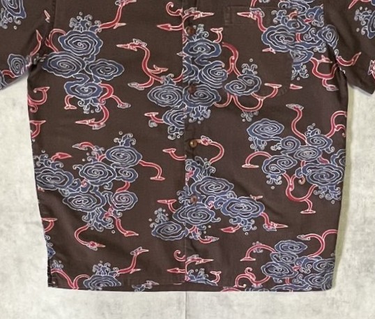 画像: RALPH LAUREN "POLO JEANS" コットン 半袖 オープンカラーシャツ ブラウン/総柄 (VINTAGE)