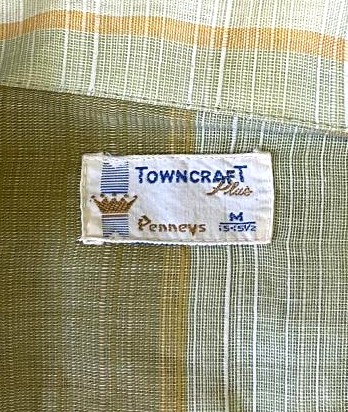 画像2: 60'S TOWNCRAFT オープンカラーシャツ チェック柄 (VINTAGE)