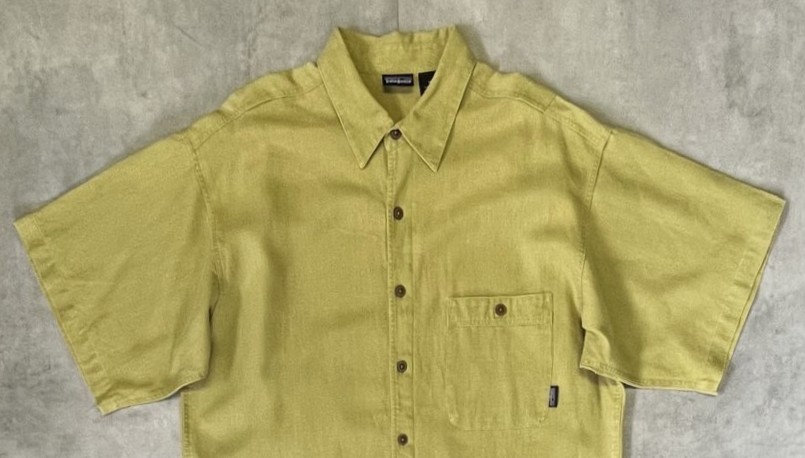 画像: 90'S PATAGONIA ヘンプ 半袖 ACシャツ ピスタチオ 香港製 (VINTAGE)
