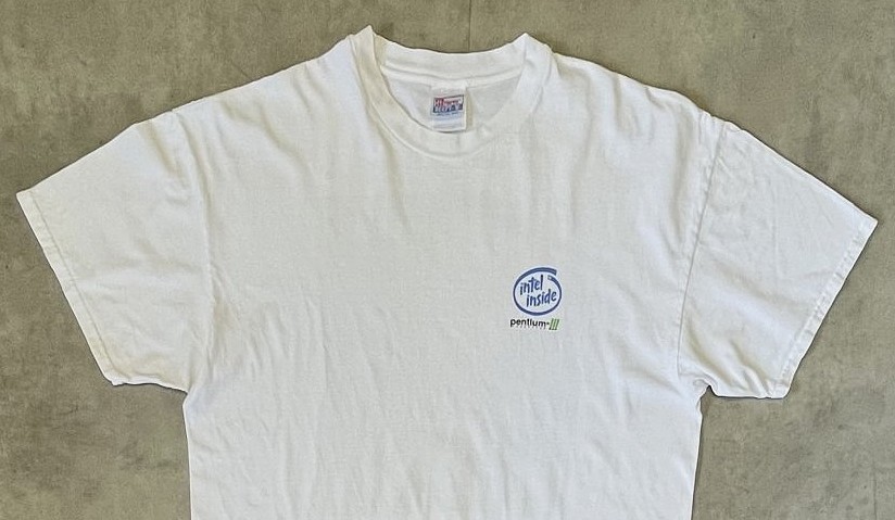 画像: 00'S INTEL INSIDE "PENTIUMIII" 両面プリント 半袖 Tシャツ ホワイト (VINTAGE)