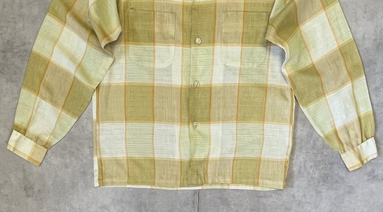 画像: 60'S TOWNCRAFT オープンカラーシャツ チェック柄 (VINTAGE)