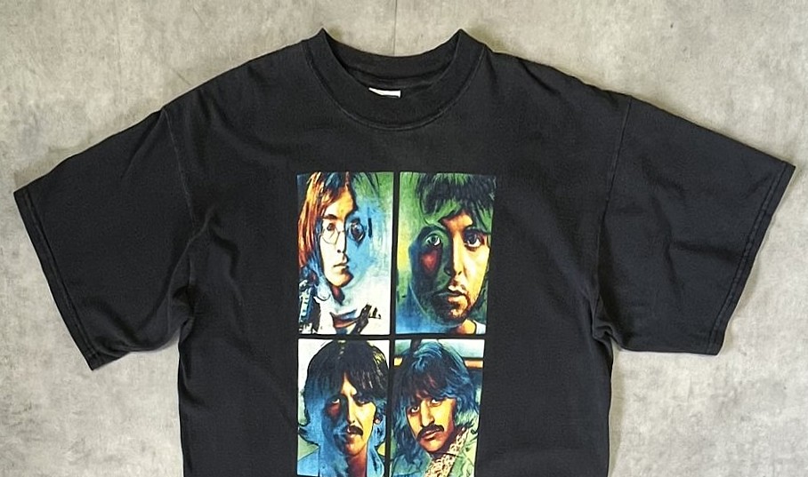 画像: 00'S THE BEATLES 半袖 Tシャツ フェードブラック (VINTAGE)