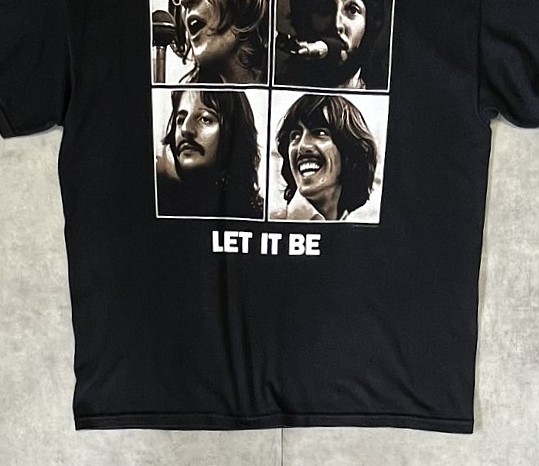 画像: 90'S THE BEATLES "LET IT BE" 両面プリント 半袖 Tシャツ ブラック (VINTAGE)
