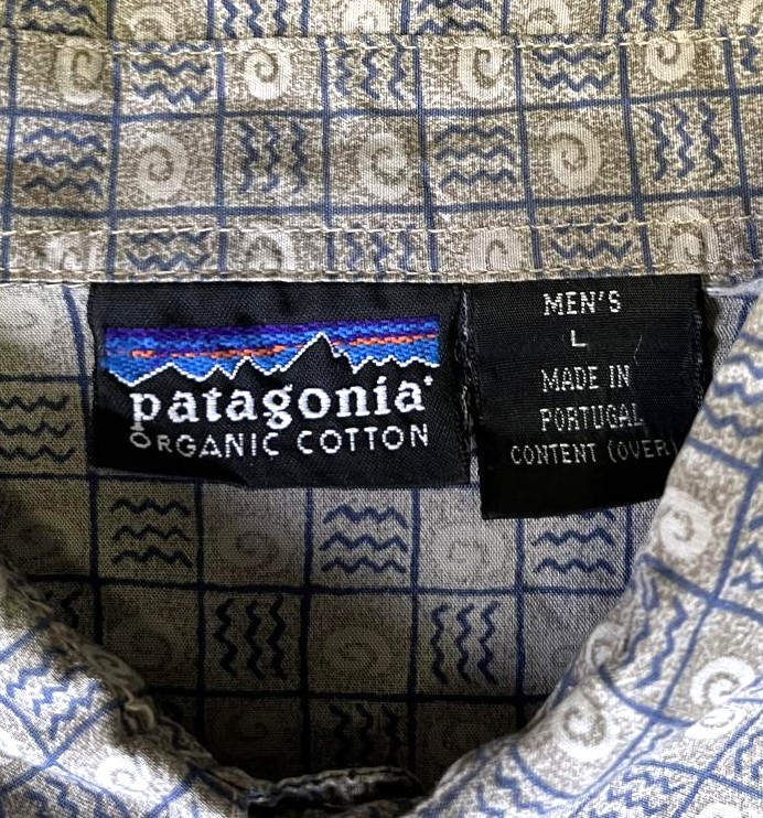 画像2: 90'S PATAGONIA オーガニックコットン 半袖 ACシャツ チェック柄 ポルトガル製 (VINTAGE)