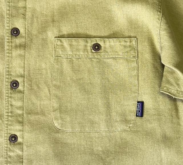 画像: 90'S PATAGONIA ヘンプ 半袖 ACシャツ ピスタチオ 香港製 (VINTAGE)