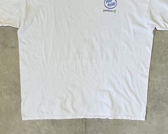 画像: 00'S INTEL INSIDE "PENTIUMIII" 両面プリント 半袖 Tシャツ ホワイト (VINTAGE)