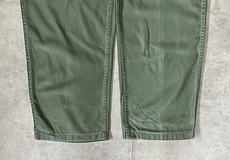 画像: 60'S アメリカ軍 US ARMY "OG107" コットンサテン ベイカーパンツ WALDESジップ ミリタリーグリーン (VINTAGE)
