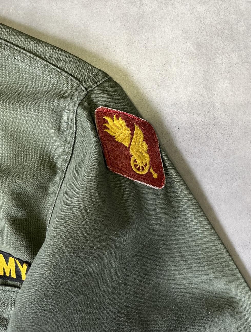 画像: 60'S アメリカ軍 US ARMY OG107 コットンサテン ユーティリティシャツ (VINTAGE)