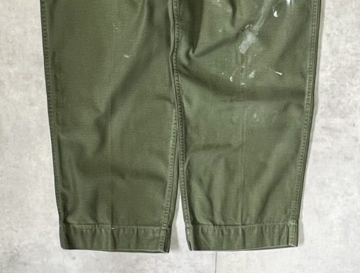 画像: 60'S アメリカ軍 US ARMY "OG107" 初期モデル コットンサテン 平ボタン ベイカーパンツ (VINTAGE)