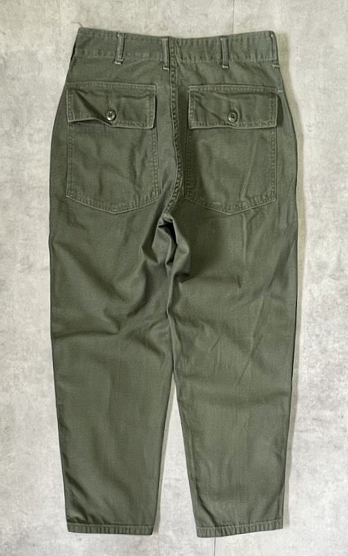 画像3: 70'S アメリカ軍 US ARMY "OG107" コットンサテン ベイカーパンツ ミリタリーグリーン (VINTAGE)