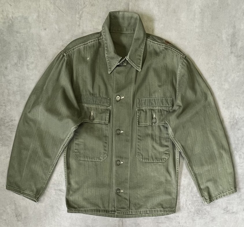 画像1: 40'S アメリカ軍 US ARMY "M-47" ヘリンボーンツイル ユーティリティシャツ (VINTAGE)