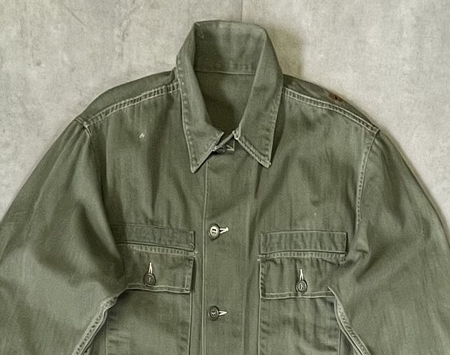 画像: 40'S アメリカ軍 US ARMY "M-47" ヘリンボーンツイル ユーティリティシャツ (VINTAGE)