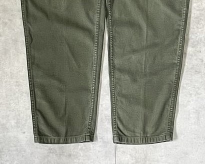 画像: 70'S アメリカ軍 US ARMY "OG107" コットンサテン ベイカーパンツ ミリタリーグリーン (VINTAGE)