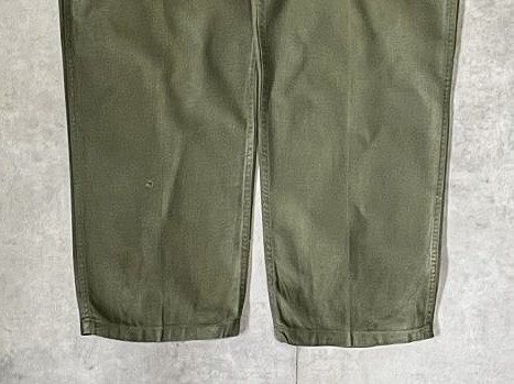 画像: 60'S アメリカ軍 US ARMY "OG107" 初期モデル コットンサテン 平ボタン ベイカーパンツ ツートンカラー (VINTAGE)
