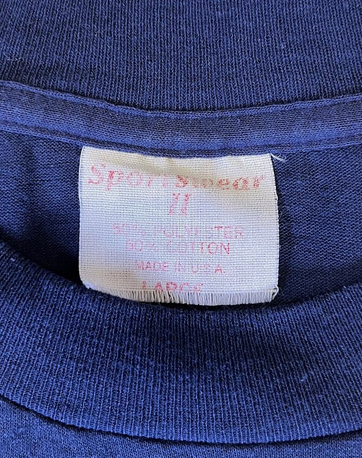 画像2: 80'S SPORTSWEAR "FIRST MATE" シングルステッチ 半袖 Tシャツ ネイビー USA製 (VINTAGE)