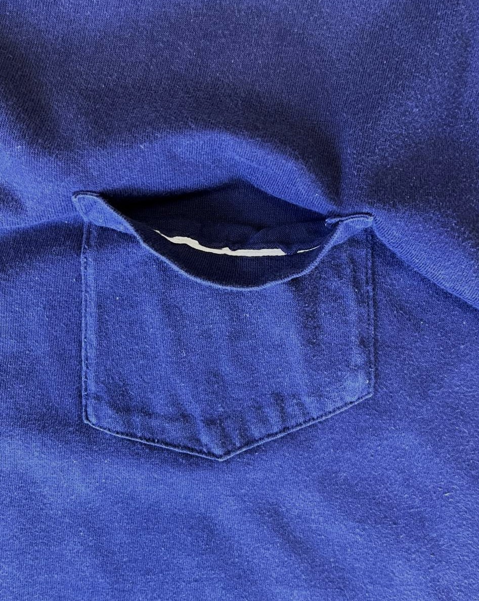 画像3: 70'S BRENT シングルステッチ 耳付きポケット 半袖 Tシャツ ネイビー (VINTAGE)
