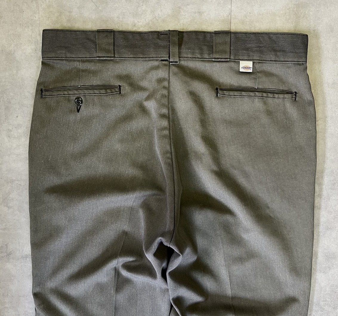 画像: 80'S DICKIES 874 チビタグ ワークパンツ フェードオリーブ W33L29 USA製 (VINTAGE)