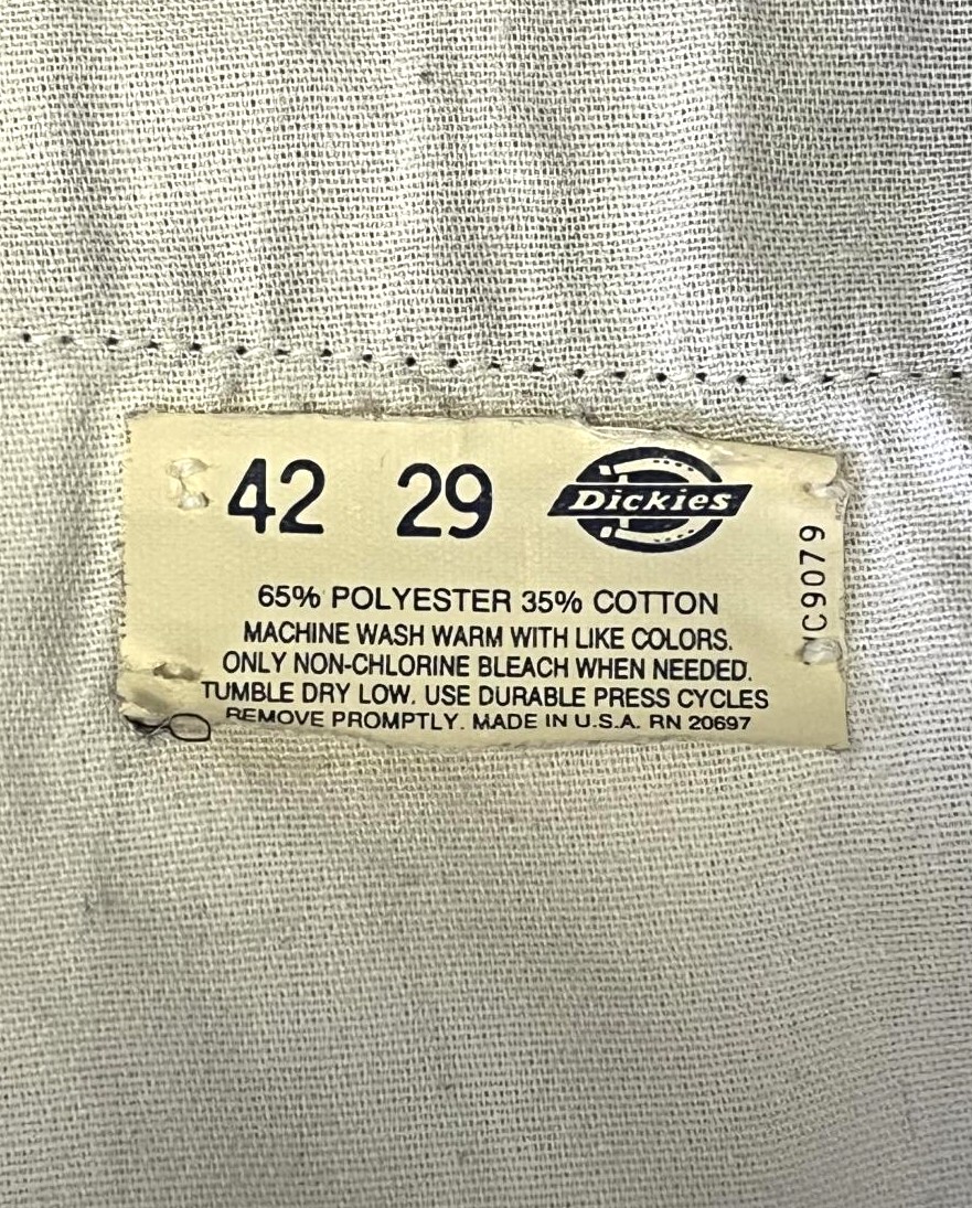 画像4: 80'S DICKIES 874 チビタグ ワークパンツ ブラック W42L29 TALONジップ USA製 (VINTAGE)