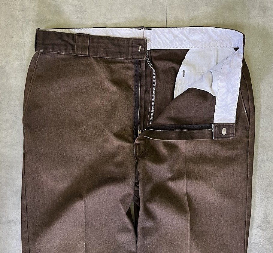 画像: 80'S DICKIES 874 チビタグ ワークパンツ フェードブラウン W38L31 42TALONジップ USA製 (VINTAGE)