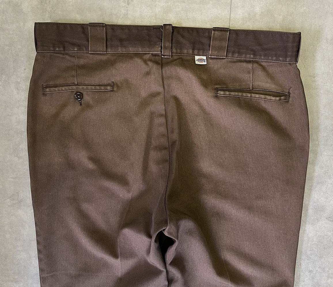 画像: 80'S DICKIES 874 チビタグ ワークパンツ フェードブラウン W38L31 42TALONジップ USA製 (VINTAGE)