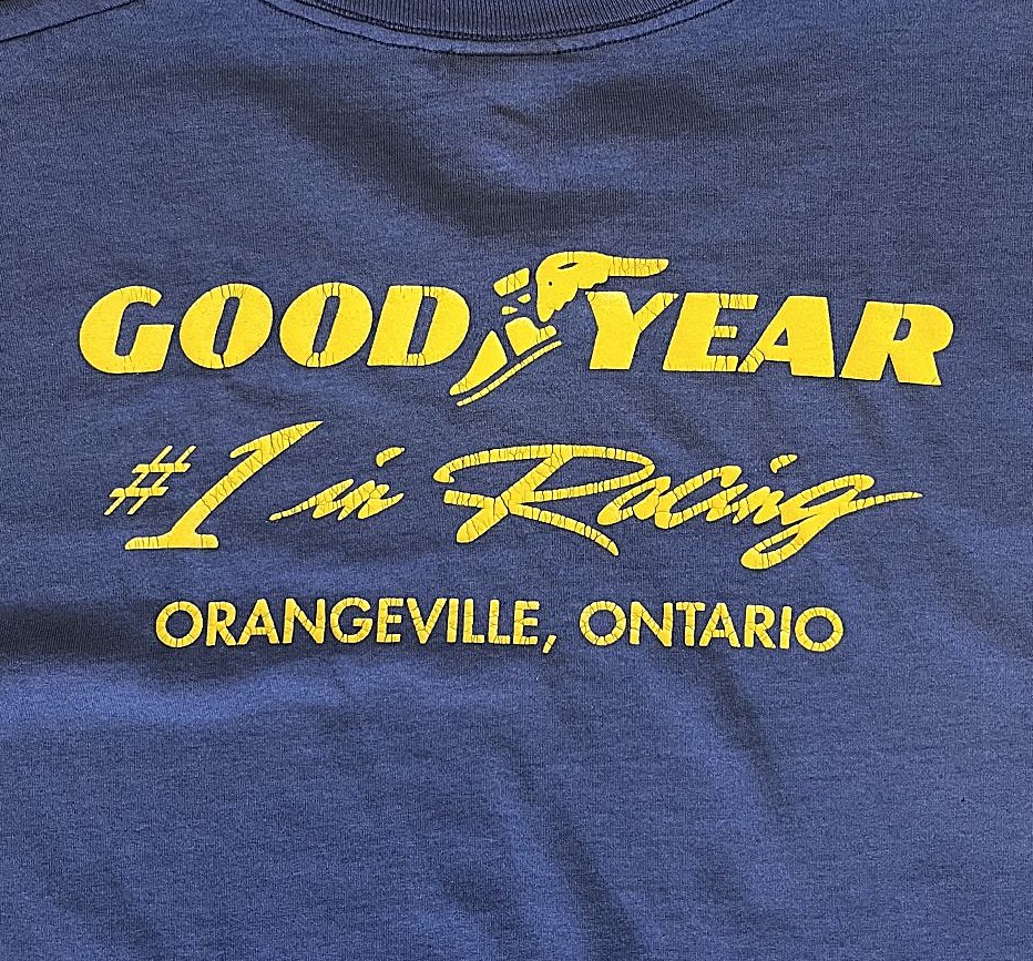 画像5: 90'S GOOD YEAR シングルステッチ 両面プリント 半袖 Tシャツ フェードネイビー カナダ製 (VINTAGE)