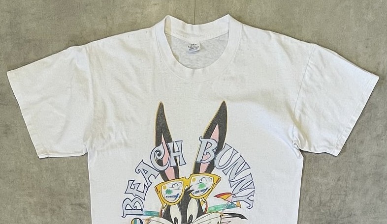 画像: 80'S LOONEY TUNES "BUGS BUNNY" シングルステッチ 半袖 Tシャツ ホワイト USA製 (VINTAGE)