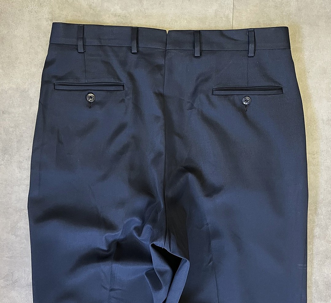 画像: 00'S BROOKS BROTHERS ツータック トロピカルウールパンツ ダークネイビー USA製 (VINTAGE)