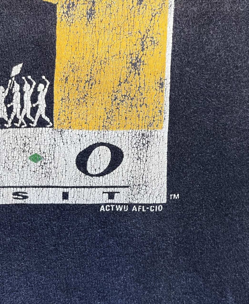 画像4: 90'S NELSON MANDELA シングルステッチ 半袖 Tシャツ ブラック USA製 (VINTAGE)