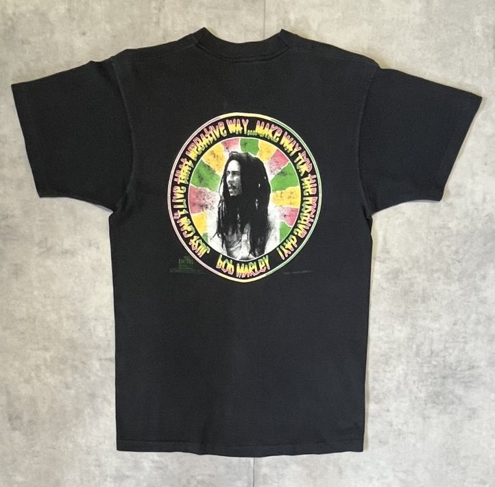 画像4: 90'S BOB MARLEY "POSITIVE VIBRATION" 両面プリント シングルステッチ 半袖 Tシャツ ブラック USA製 (VINTAGE)