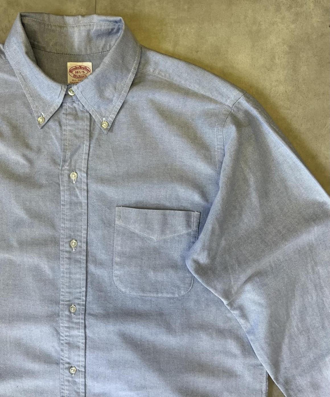 画像: 70'S BROOKS BROTHERS "MAKERS" 6ボタン オックスフォード BDシャツ ブルー USA製 (VINTAGE)