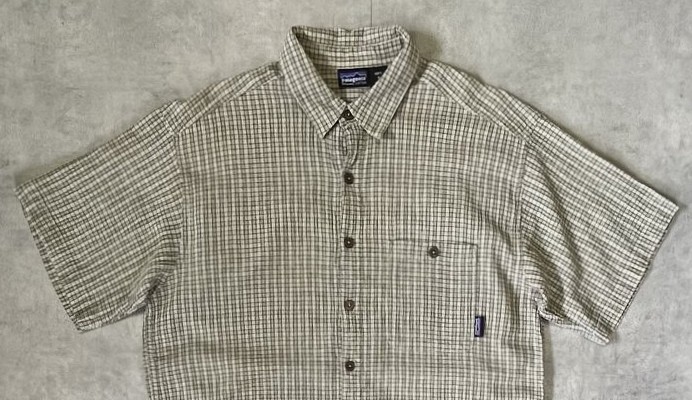 画像: 03'S PATAGONIA オーガニックコットン 半袖 ACシャツ チェック柄 ポルトガル製 (VINTAGE)