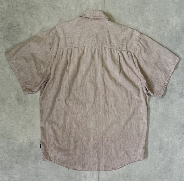 画像4: 90'S PATAGONIA  スナップボタン 半袖 シャンブレーシャツ ライトブラウン 香港製 (VINTAGE)
